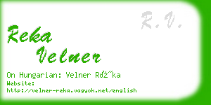 reka velner business card